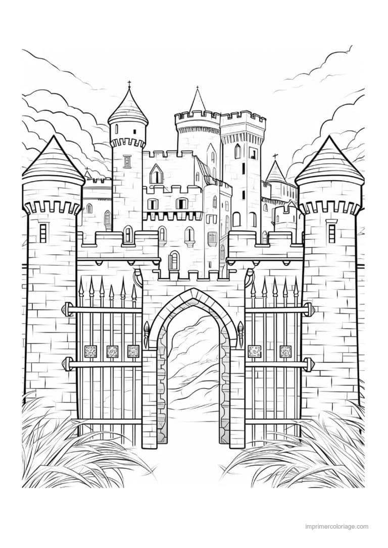 coloriage chateau fort 15 - dessin gratuit &agrave; imprimer
