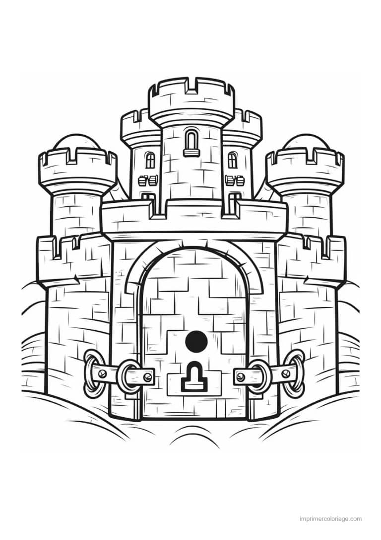 coloriage chateau fort 20 - dessin gratuit &agrave; imprimer