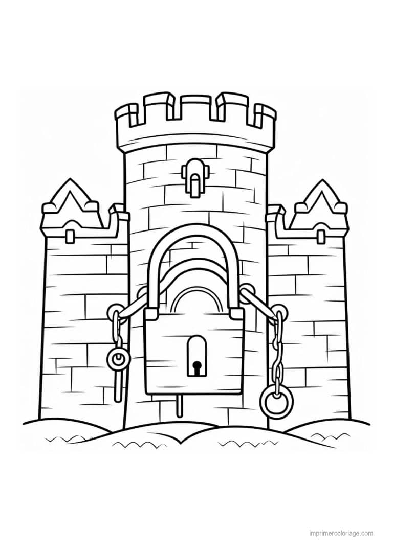 coloriage chateau fort 21 - dessin gratuit &agrave; imprimer
