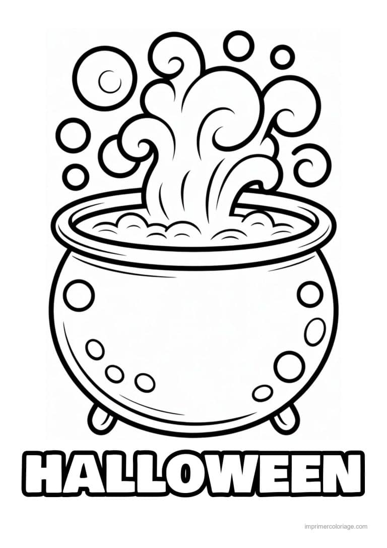 coloriage chaudron potion chaudron de potion - dessin gratuit &agrave; imprimer