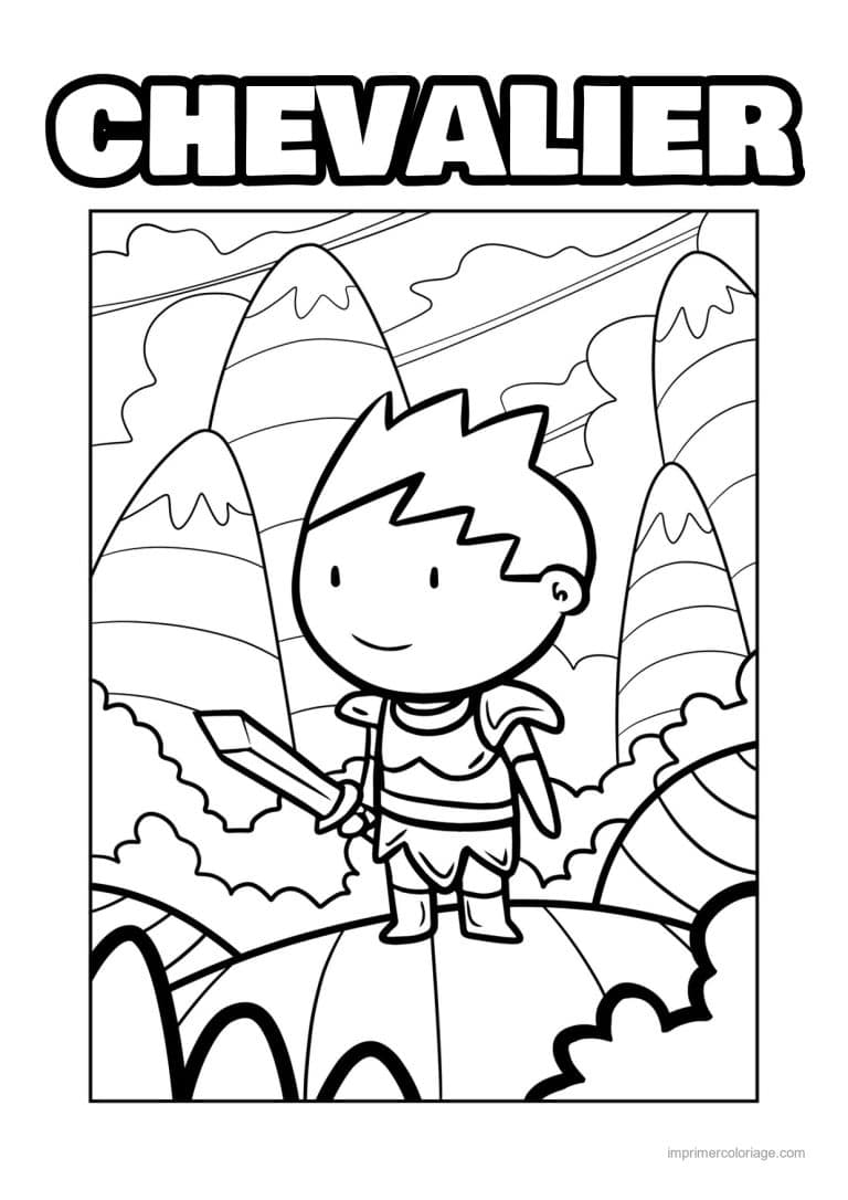 coloriage chevalier chevalier bouclier 01 - dessin gratuit &agrave; imprimer