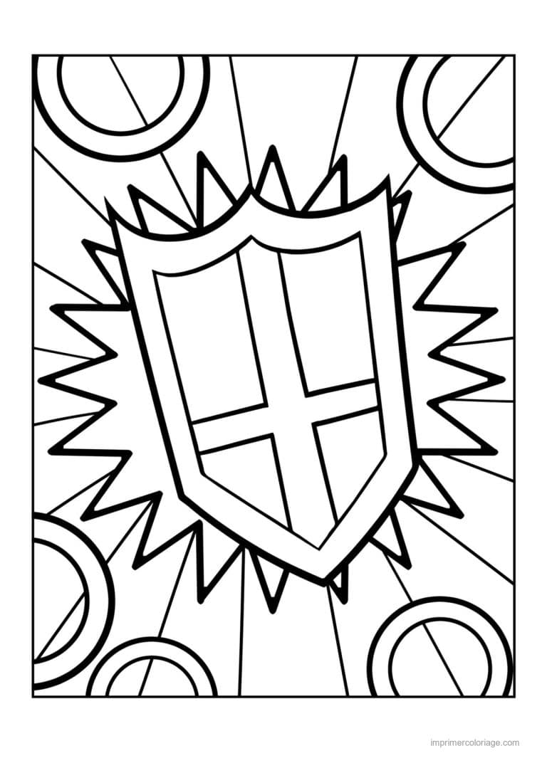 coloriage chevalier chevalier bouclier 02 - dessin gratuit &agrave; imprimer