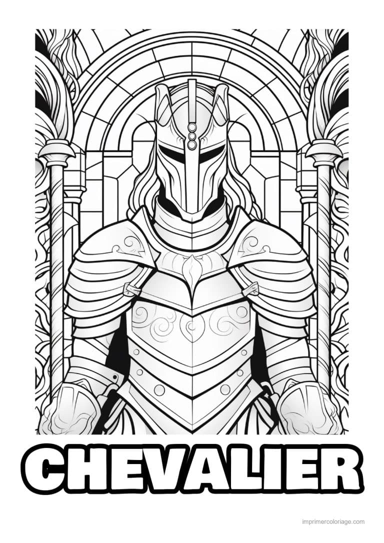 coloriage chevalier dragon 04 - dessin gratuit &agrave; imprimer