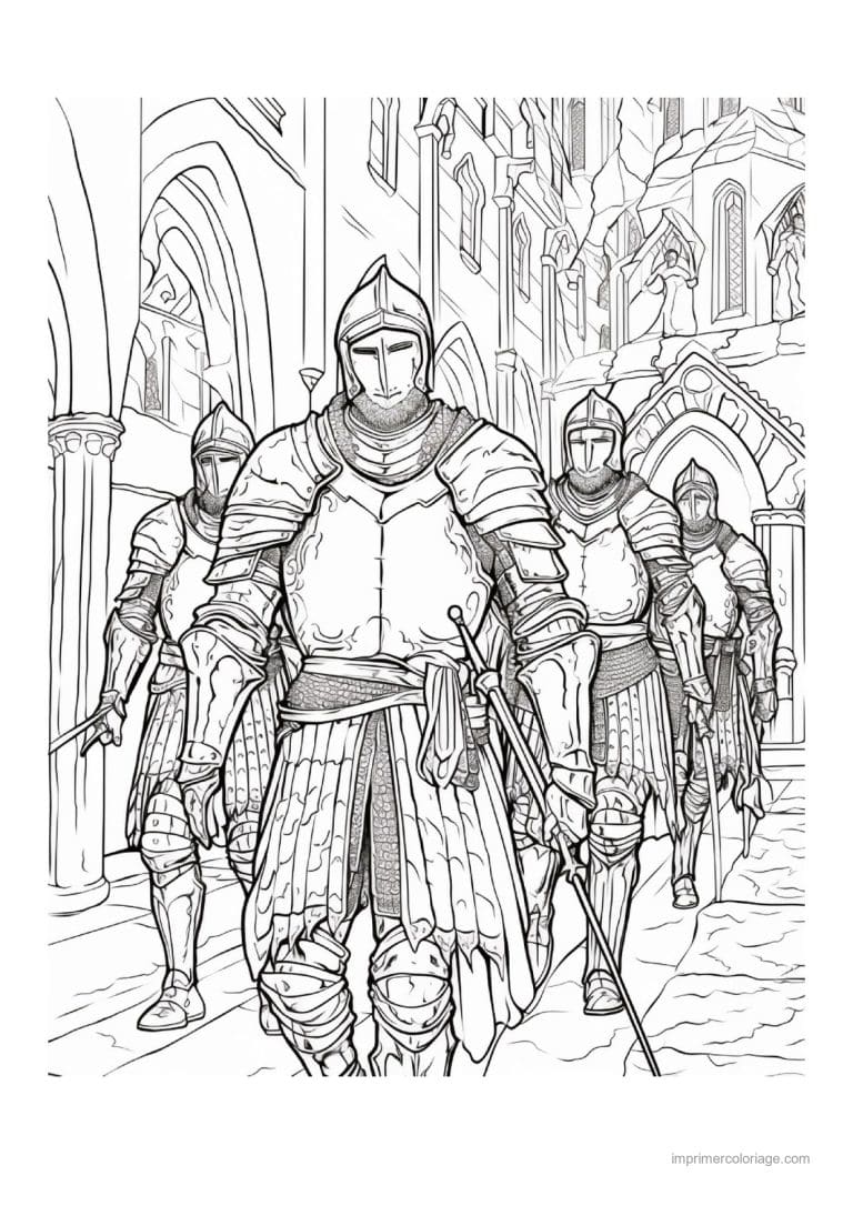 coloriage chevalier dragon 05 - dessin gratuit &agrave; imprimer