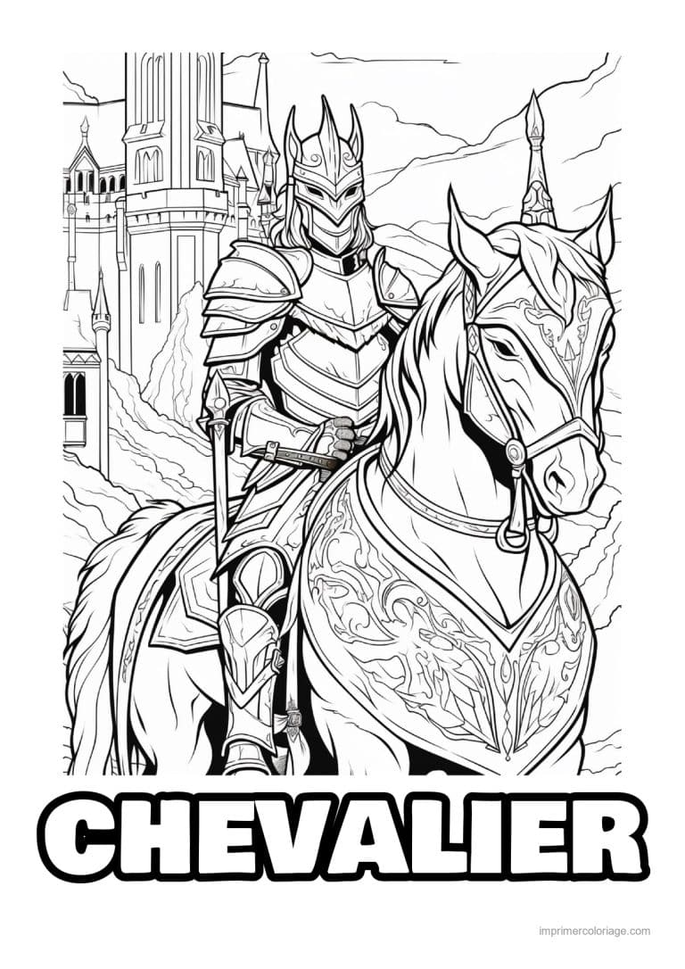 coloriage chevalier dragon 16 - dessin gratuit &agrave; imprimer