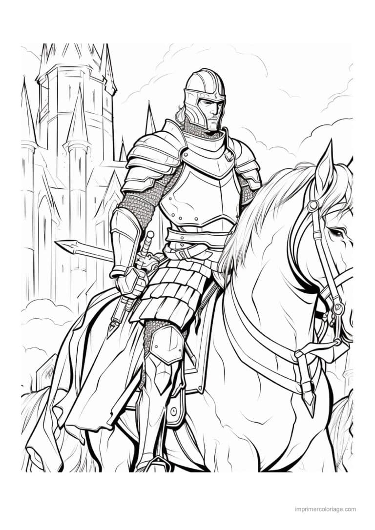 coloriage chevalier dragon 18 - dessin gratuit &agrave; imprimer
