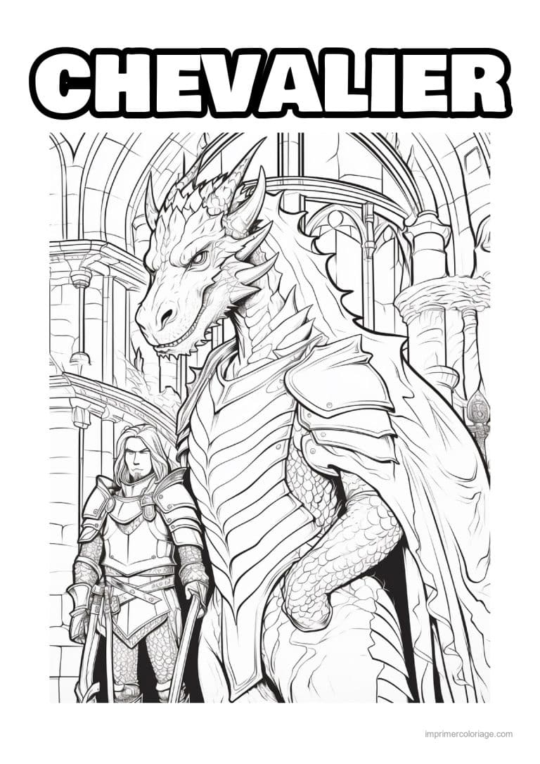 coloriage chevalier dragon 25 - dessin gratuit &agrave; imprimer