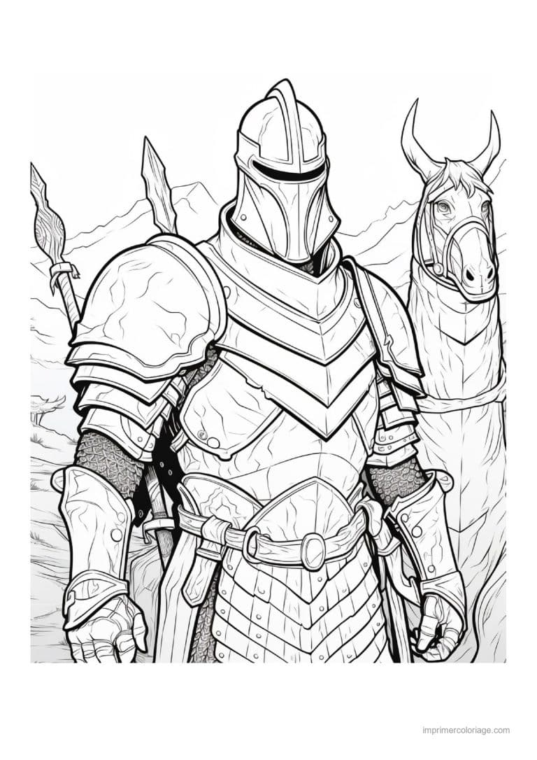 coloriage chevalier dragon 27 - dessin gratuit &agrave; imprimer
