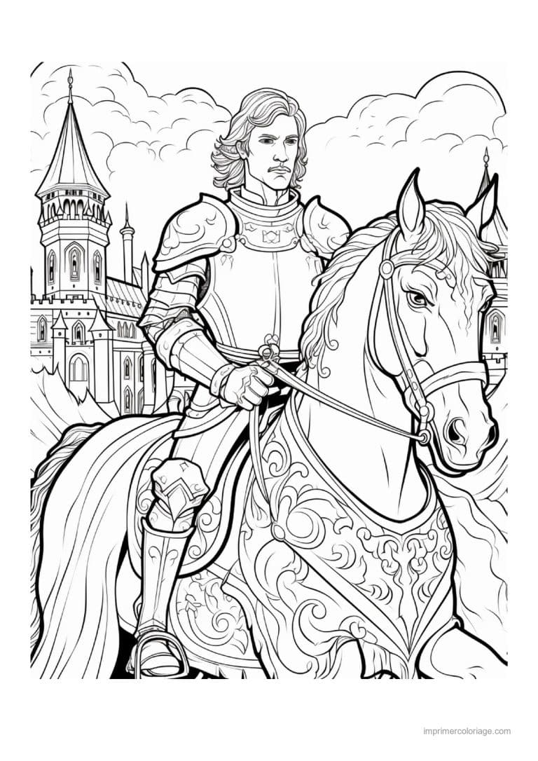 coloriage chevalier dragon 30 - dessin gratuit &agrave; imprimer