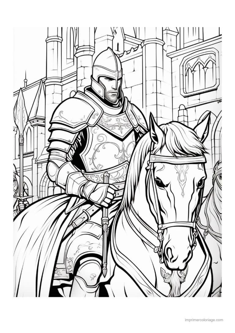 coloriage chevalier dragon 32 - dessin gratuit &agrave; imprimer
