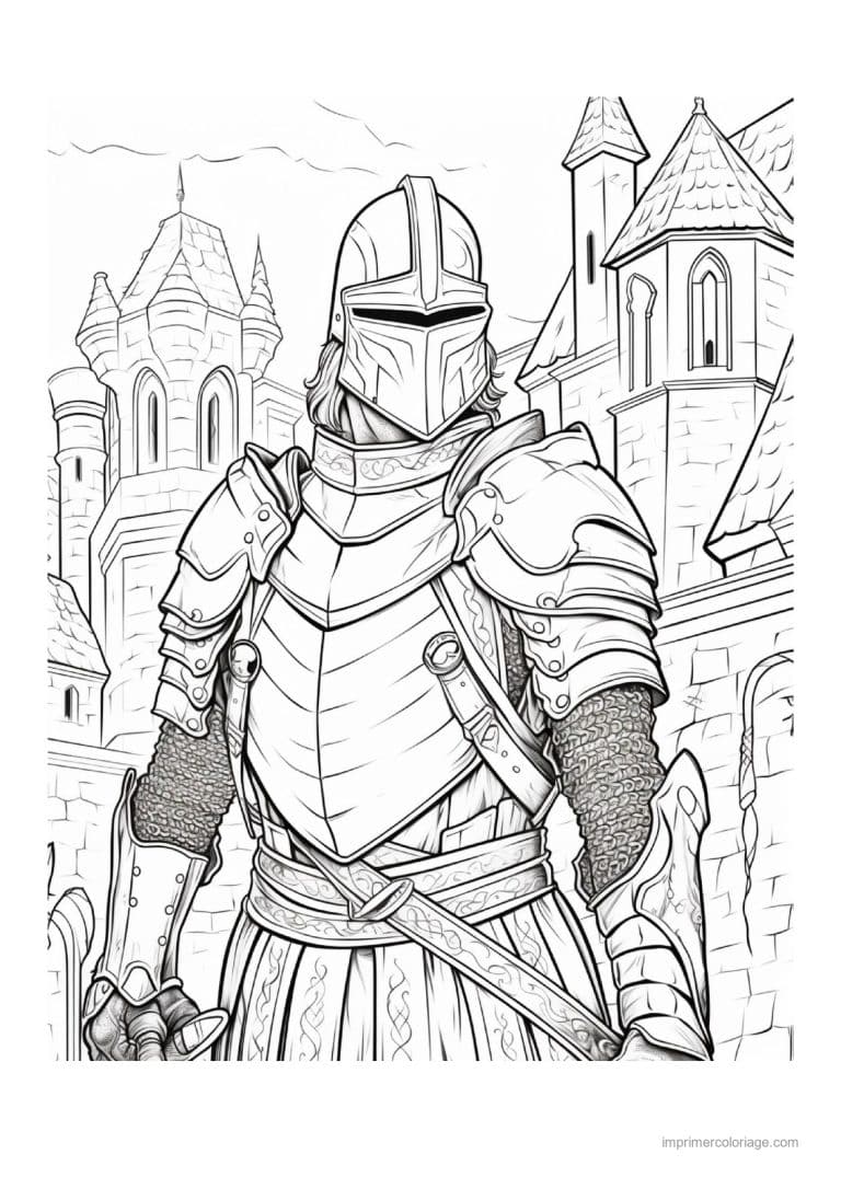 coloriage chevalier dragon 35 - dessin gratuit &agrave; imprimer