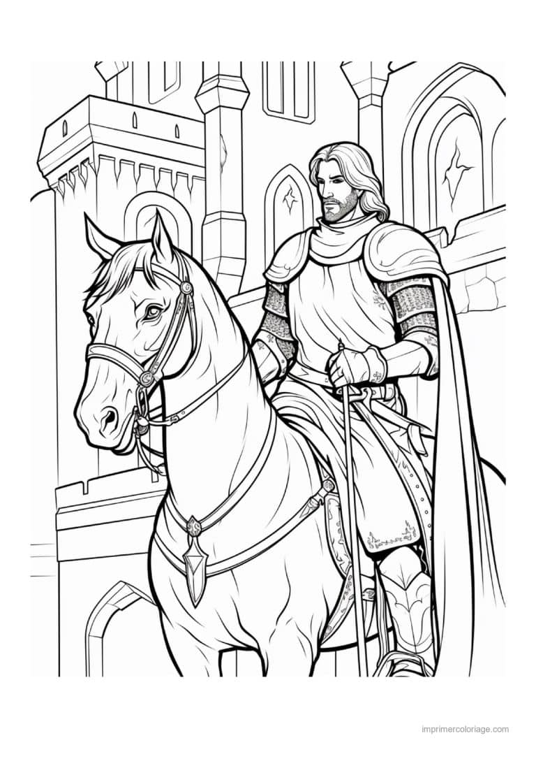 coloriage chevalier dragon 36 - dessin gratuit &agrave; imprimer