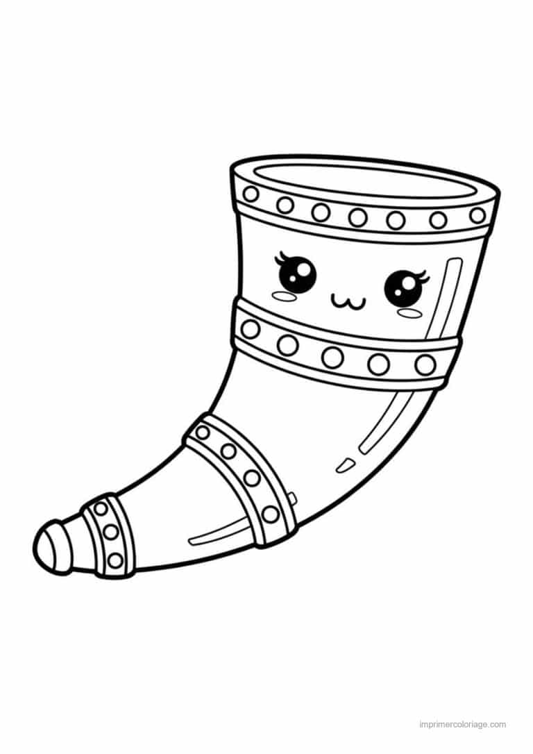 coloriage corne viking - dessin gratuit &agrave; imprimer