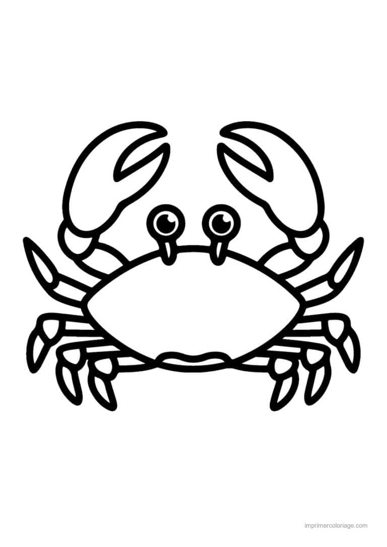 coloriage crabe silhouette sans visage - dessin gratuit &agrave; imprimer