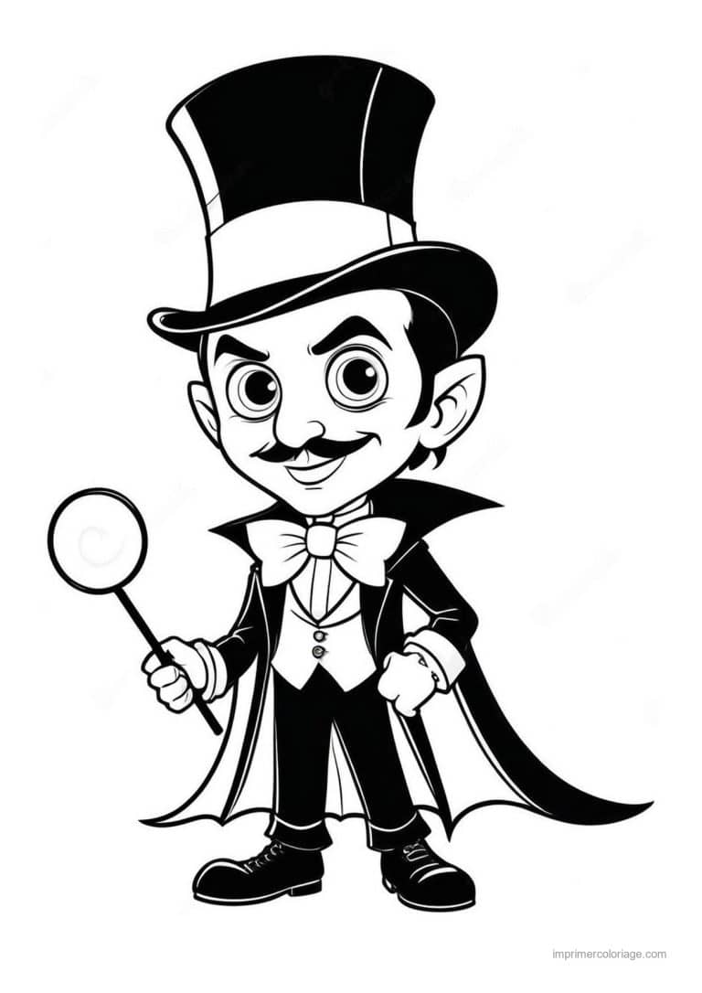 coloriage dracula 03 - dessin gratuit &agrave; imprimer