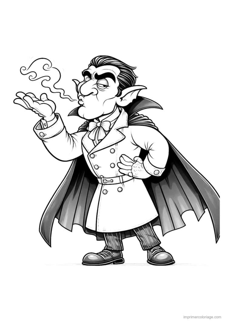 coloriage dracula 04 - dessin gratuit &agrave; imprimer