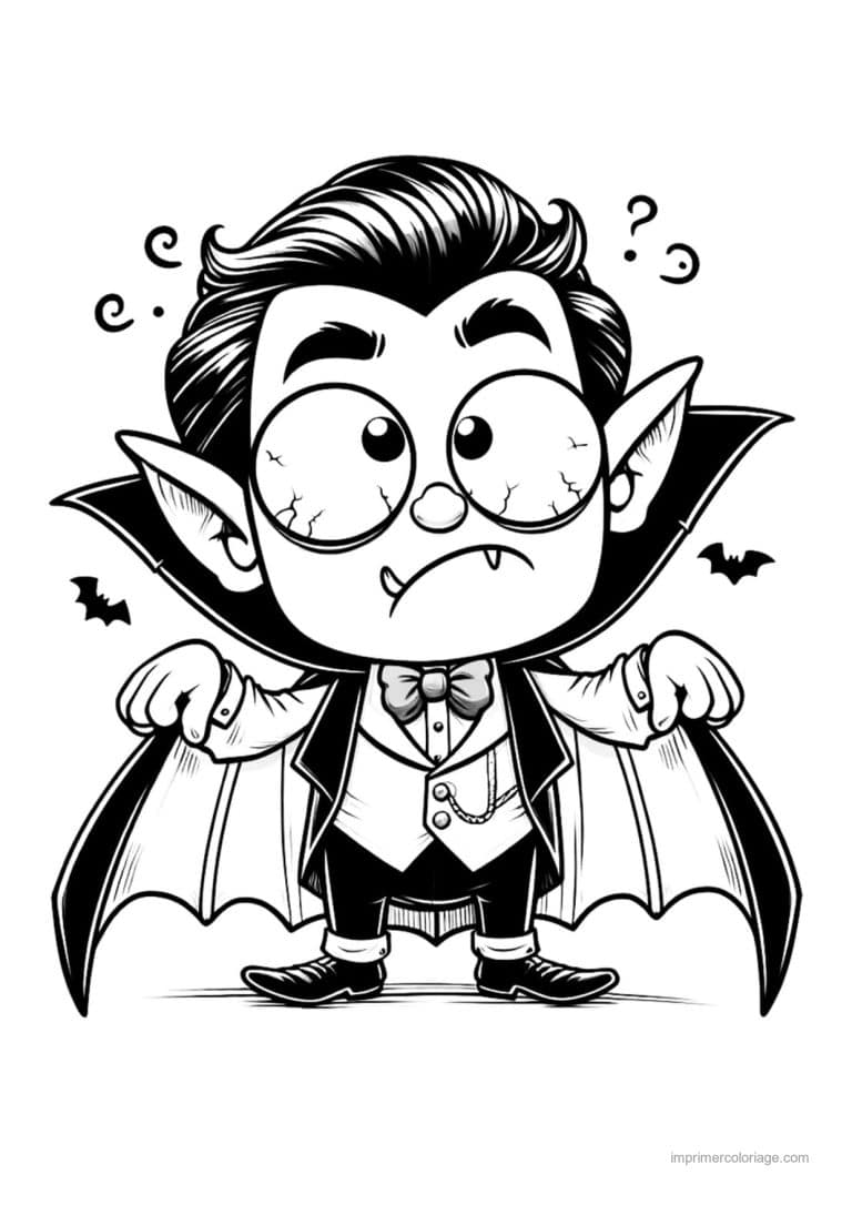coloriage dracula 05 - dessin gratuit &agrave; imprimer