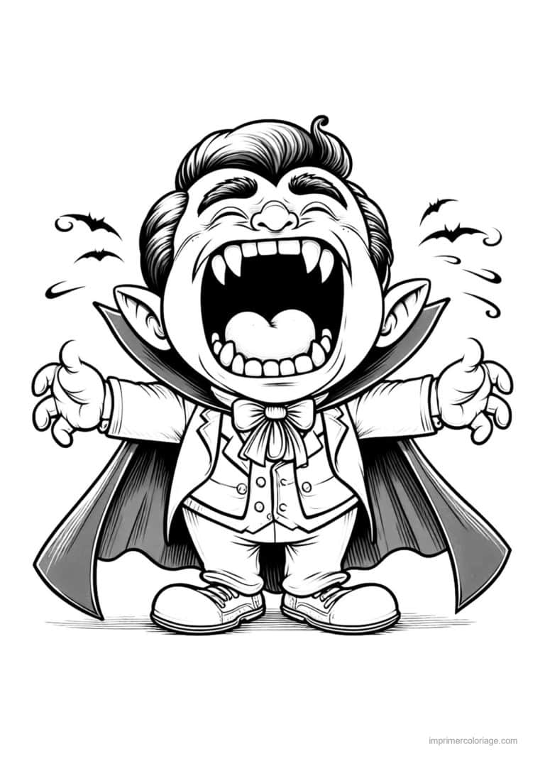 coloriage dracula 09 - dessin gratuit &agrave; imprimer