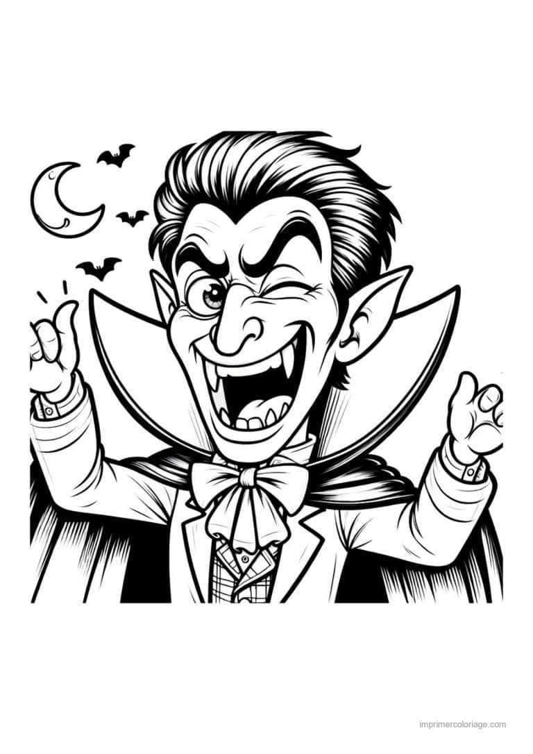 coloriage dracula 11 - dessin gratuit &agrave; imprimer
