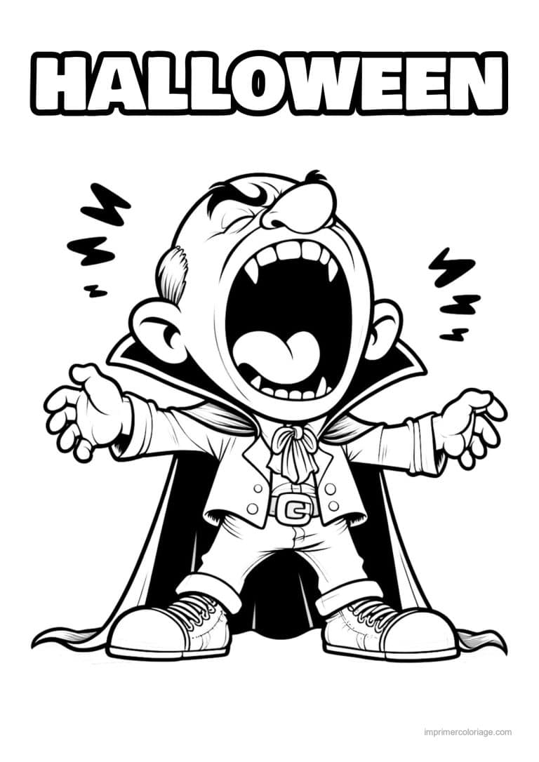 coloriage dracula 17 - dessin gratuit &agrave; imprimer