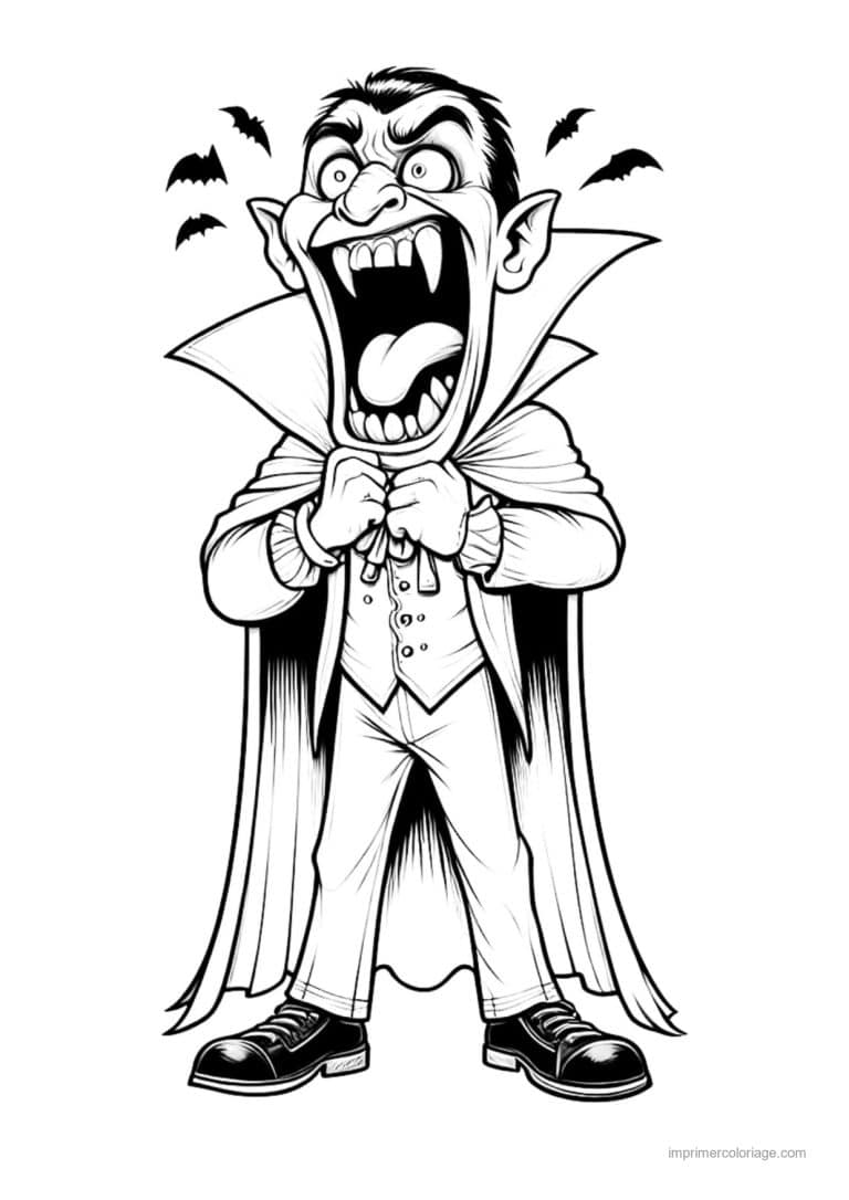 coloriage dracula 19 - dessin gratuit &agrave; imprimer
