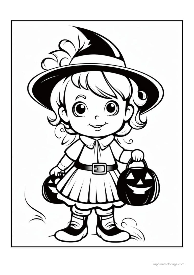 coloriage enfants deguises 06 - dessin gratuit &agrave; imprimer