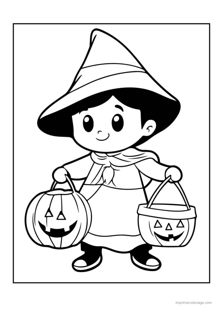 coloriage enfants deguises 12 - dessin gratuit &agrave; imprimer