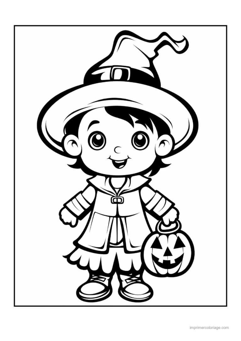 coloriage enfants deguises 15 - dessin gratuit &agrave; imprimer