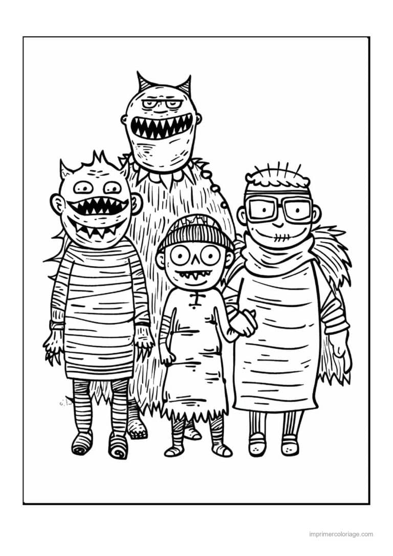 coloriage enfants deguises 27 - dessin gratuit &agrave; imprimer