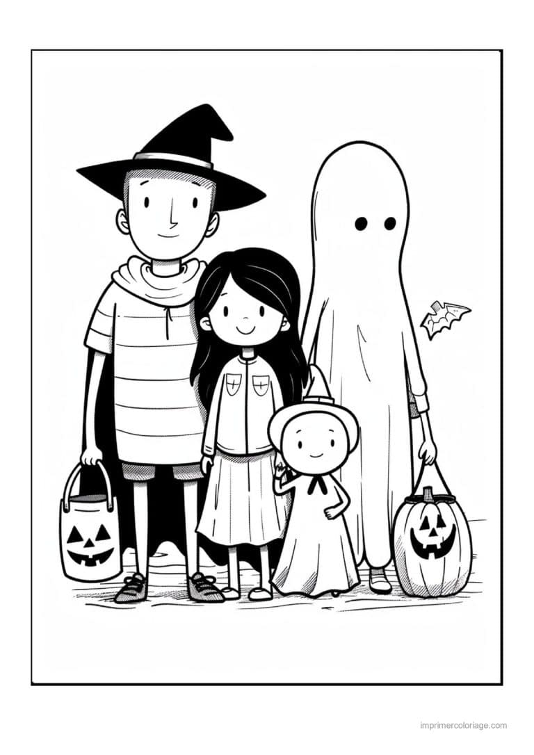coloriage enfants deguises 30 - dessin gratuit &agrave; imprimer