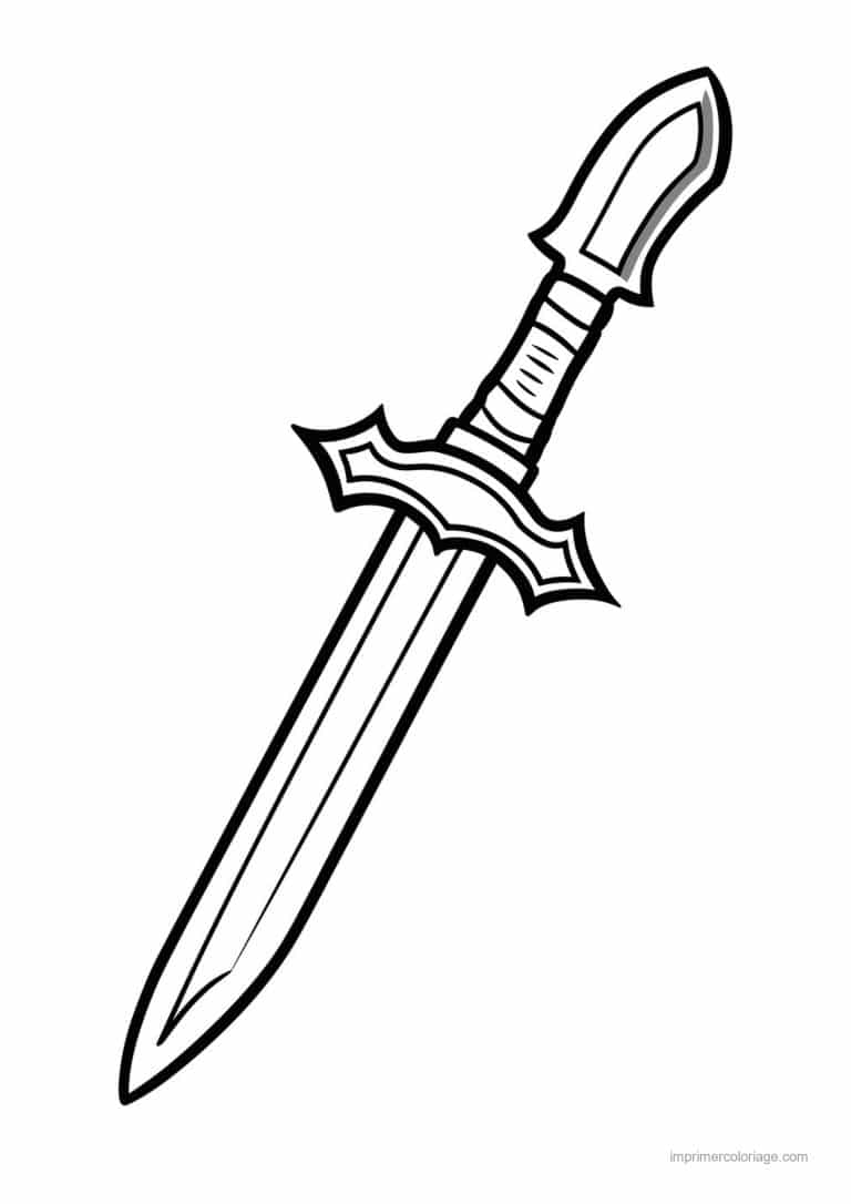 coloriage epee 01 - dessin gratuit &agrave; imprimer