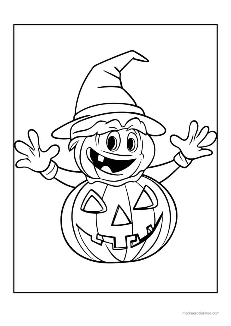 coloriage epouvantail - dessin gratuit &agrave; imprimer