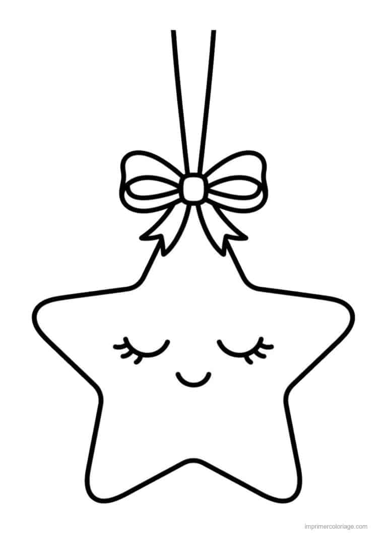 coloriage etoile etoile endormie noeud - dessin gratuit &agrave; imprimer