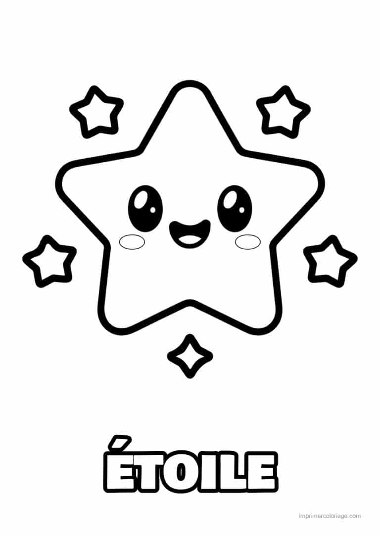 coloriage etoile etoile kawaii petites etoiles - dessin gratuit &agrave; imprimer