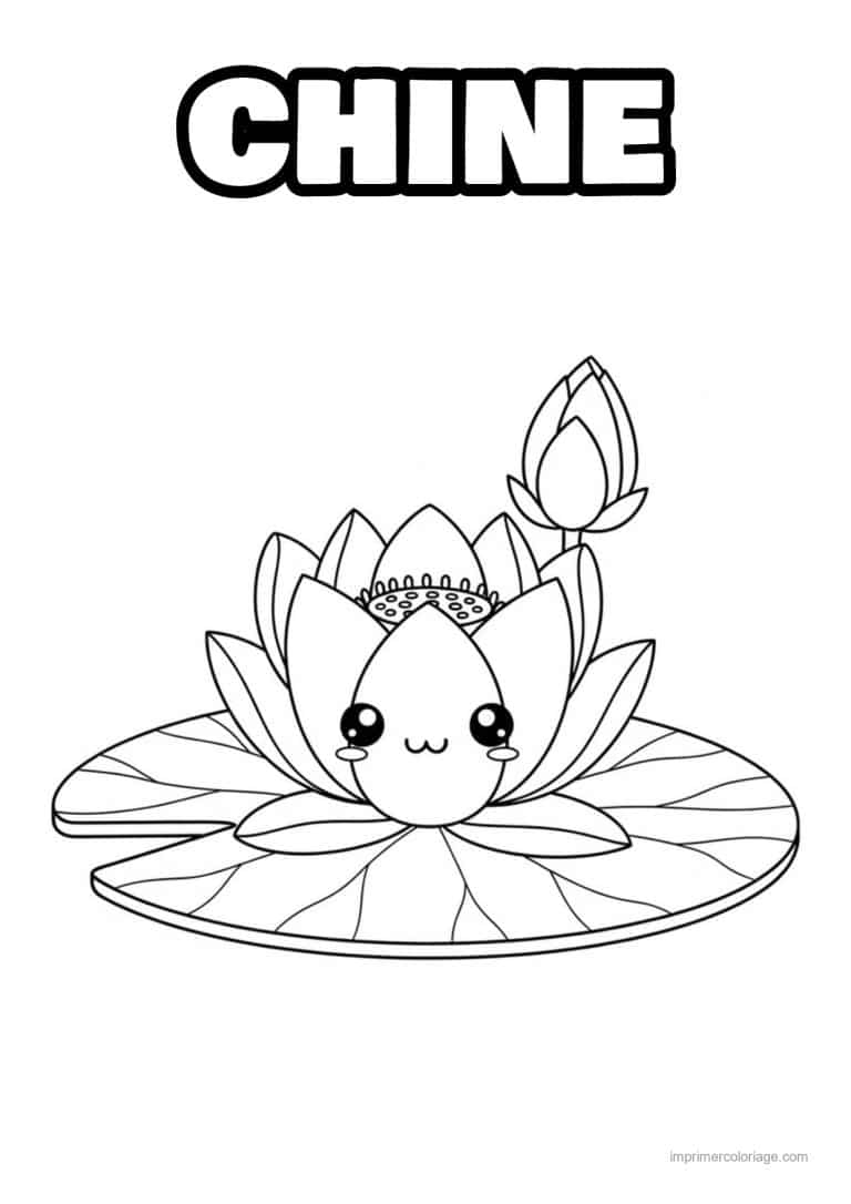 coloriage fleur de lotus 01 - dessin gratuit &agrave; imprimer