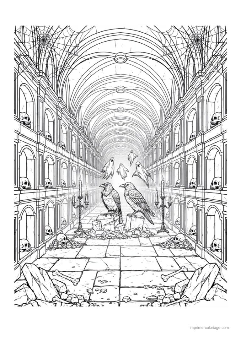 coloriage halloween adulte 03 - dessin gratuit &agrave; imprimer