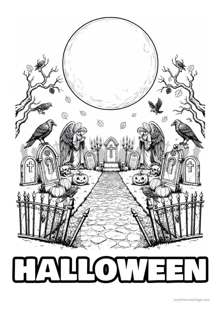 coloriage halloween adulte 07 - dessin gratuit &agrave; imprimer