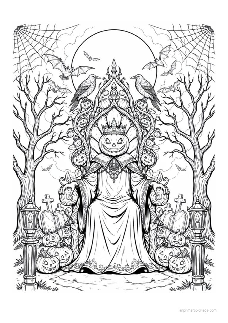 coloriage halloween adulte 18 - dessin gratuit &agrave; imprimer