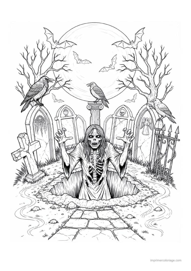coloriage halloween adulte 20 - dessin gratuit &agrave; imprimer
