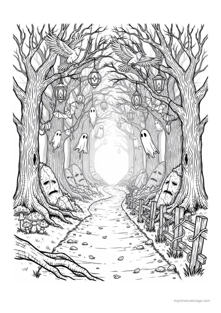 coloriage halloween adulte 23 - dessin gratuit &agrave; imprimer