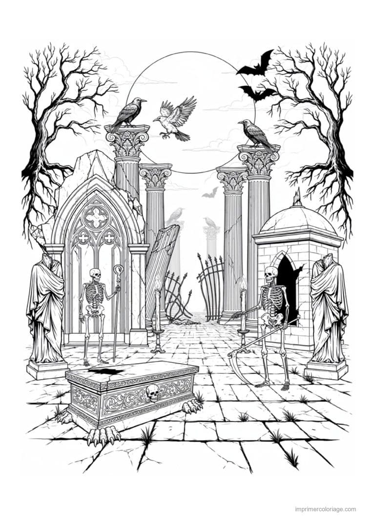 coloriage halloween adulte 24 - dessin gratuit &agrave; imprimer