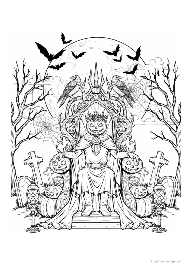coloriage halloween adulte 26 - dessin gratuit &agrave; imprimer