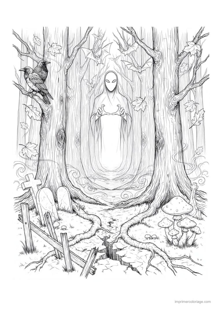 coloriage halloween adulte 29 - dessin gratuit &agrave; imprimer