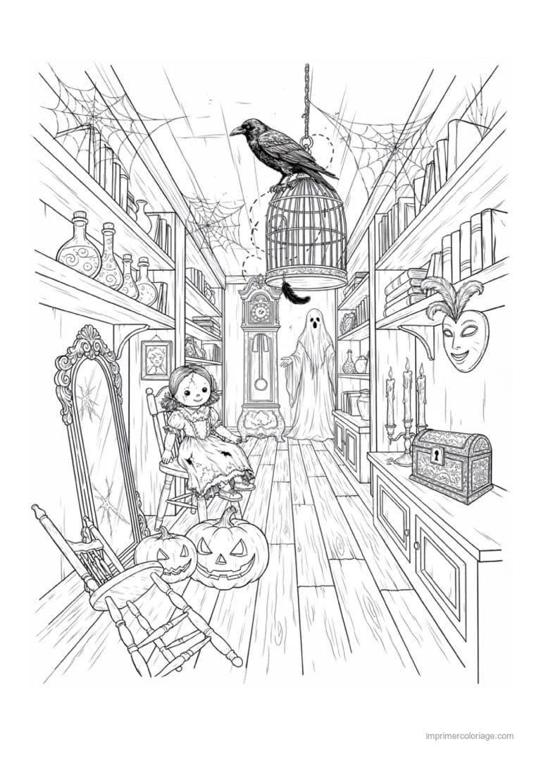 coloriage halloween adulte 43 - dessin gratuit &agrave; imprimer