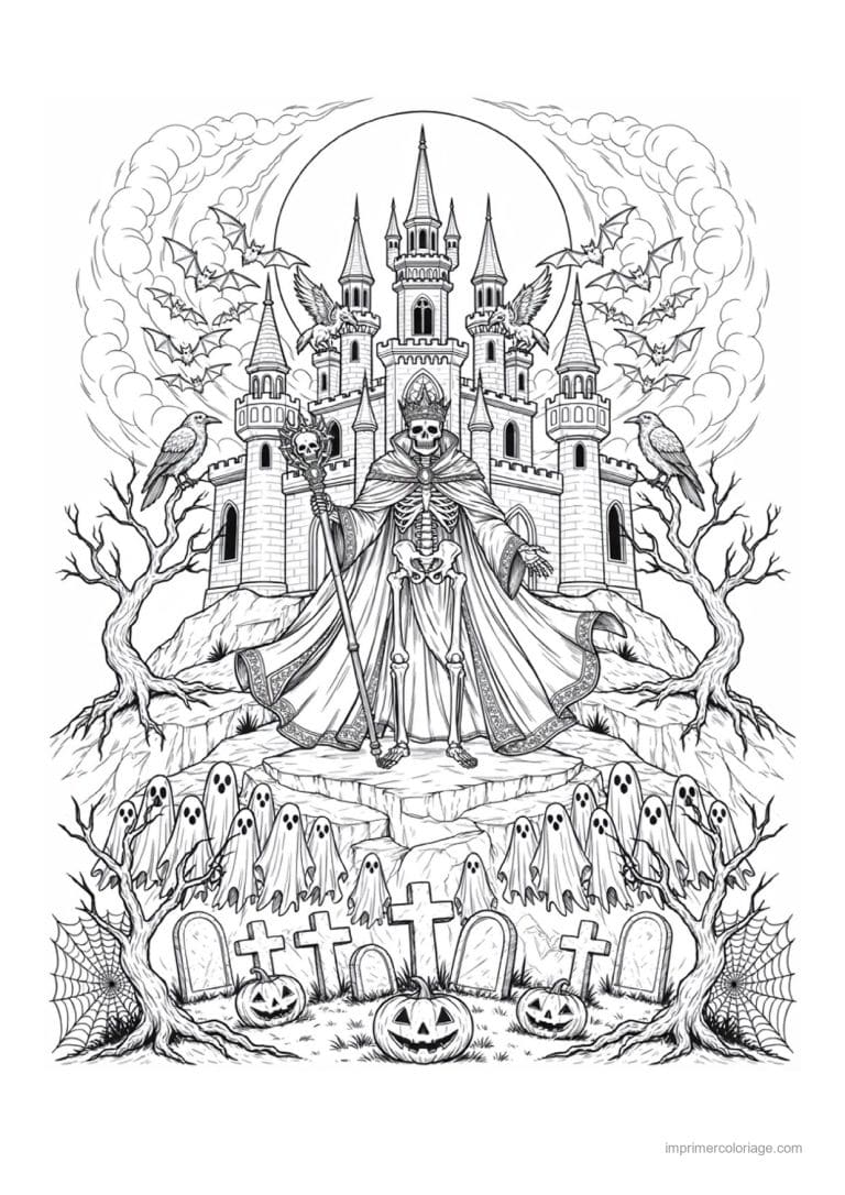 coloriage halloween adulte 50 - dessin gratuit &agrave; imprimer