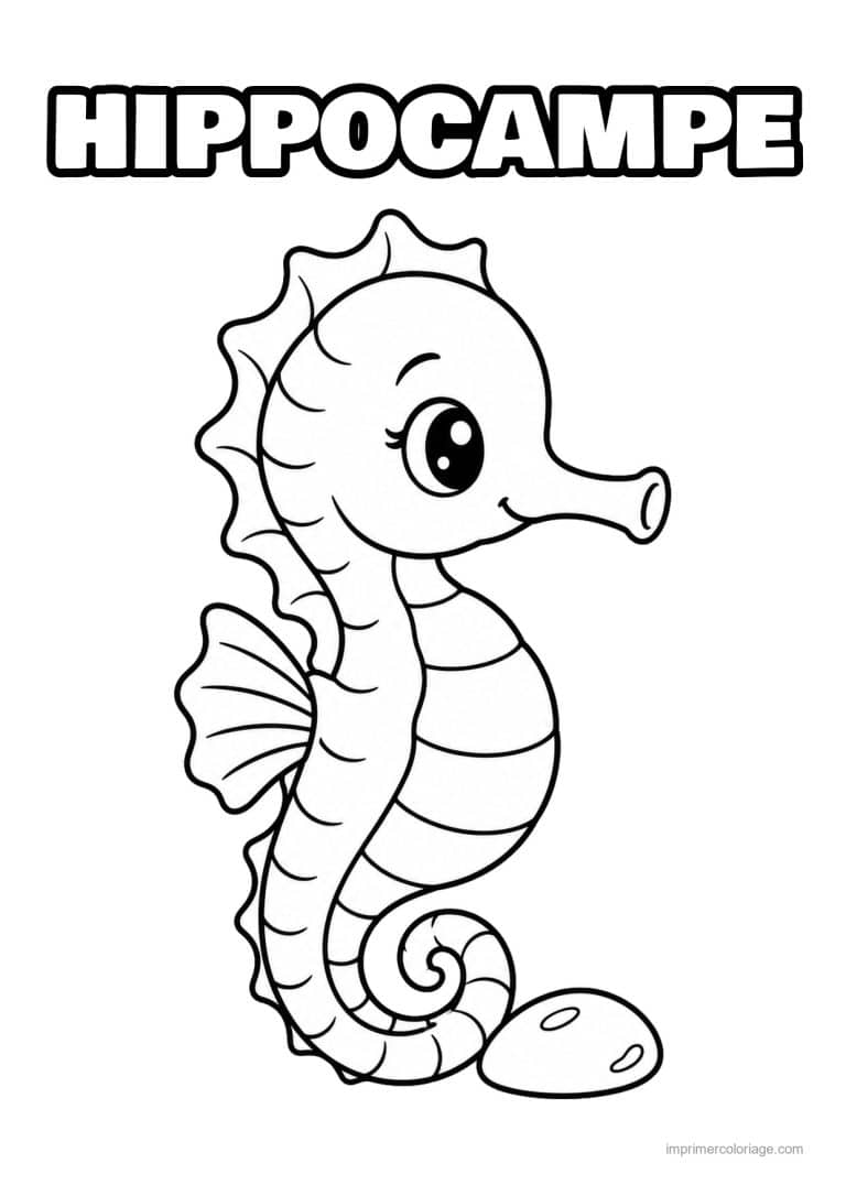 coloriage hippocampe bebe repos - dessin gratuit &agrave; imprimer