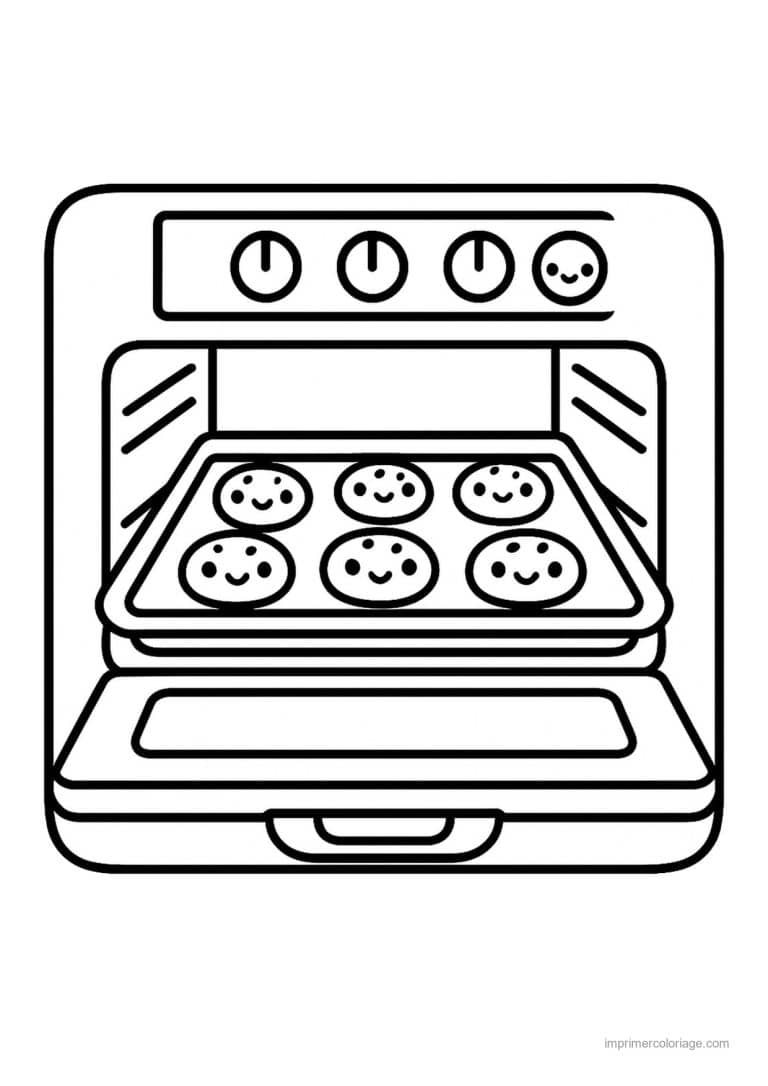 coloriage kawaii noel four biscuits kawaii - dessin gratuit &agrave; imprimer