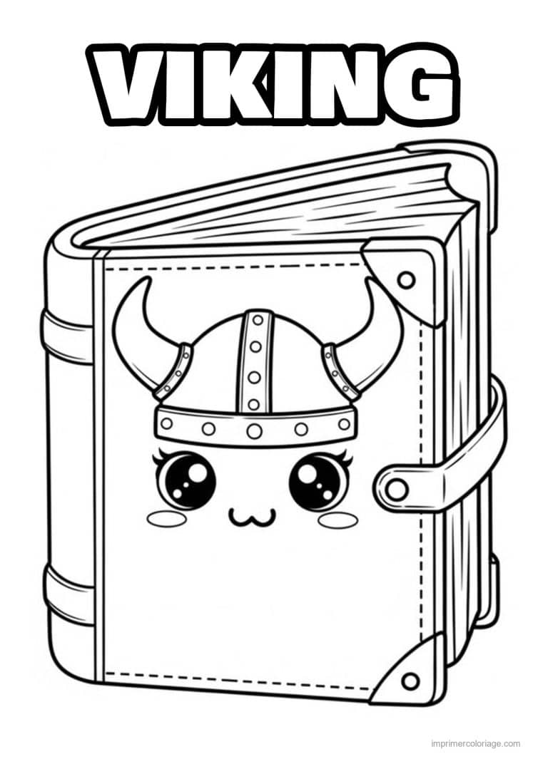 coloriage livre viking - dessin gratuit &agrave; imprimer