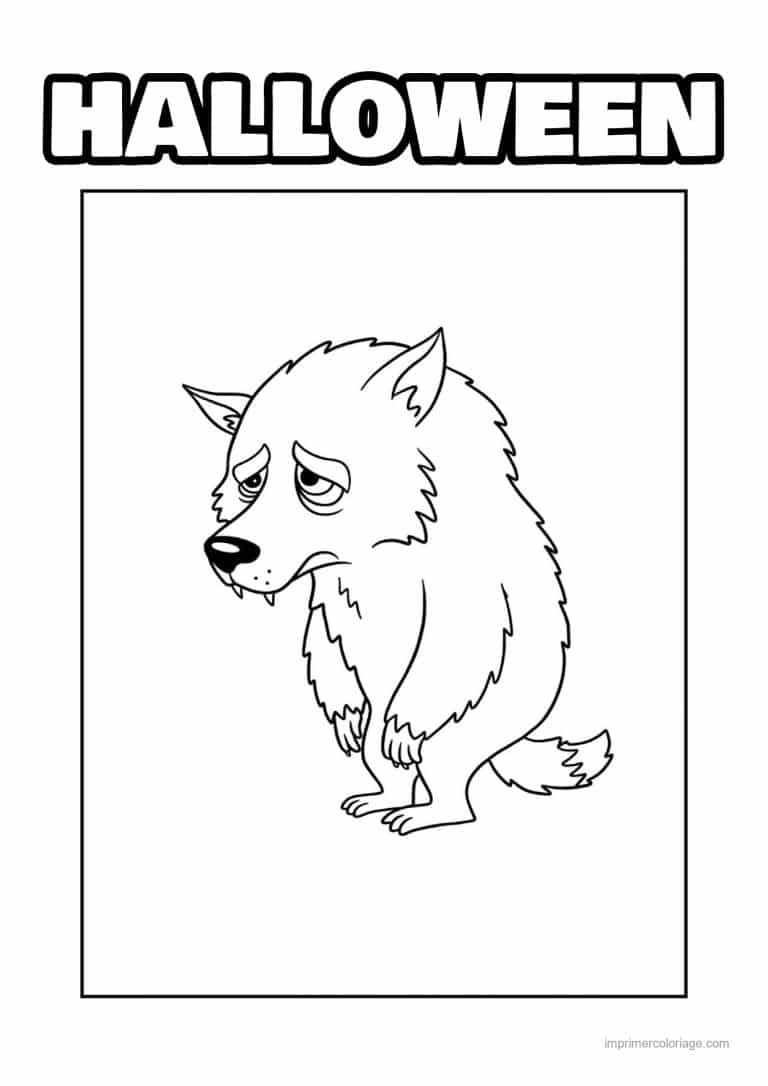 coloriage loup garou 04 - dessin gratuit &agrave; imprimer