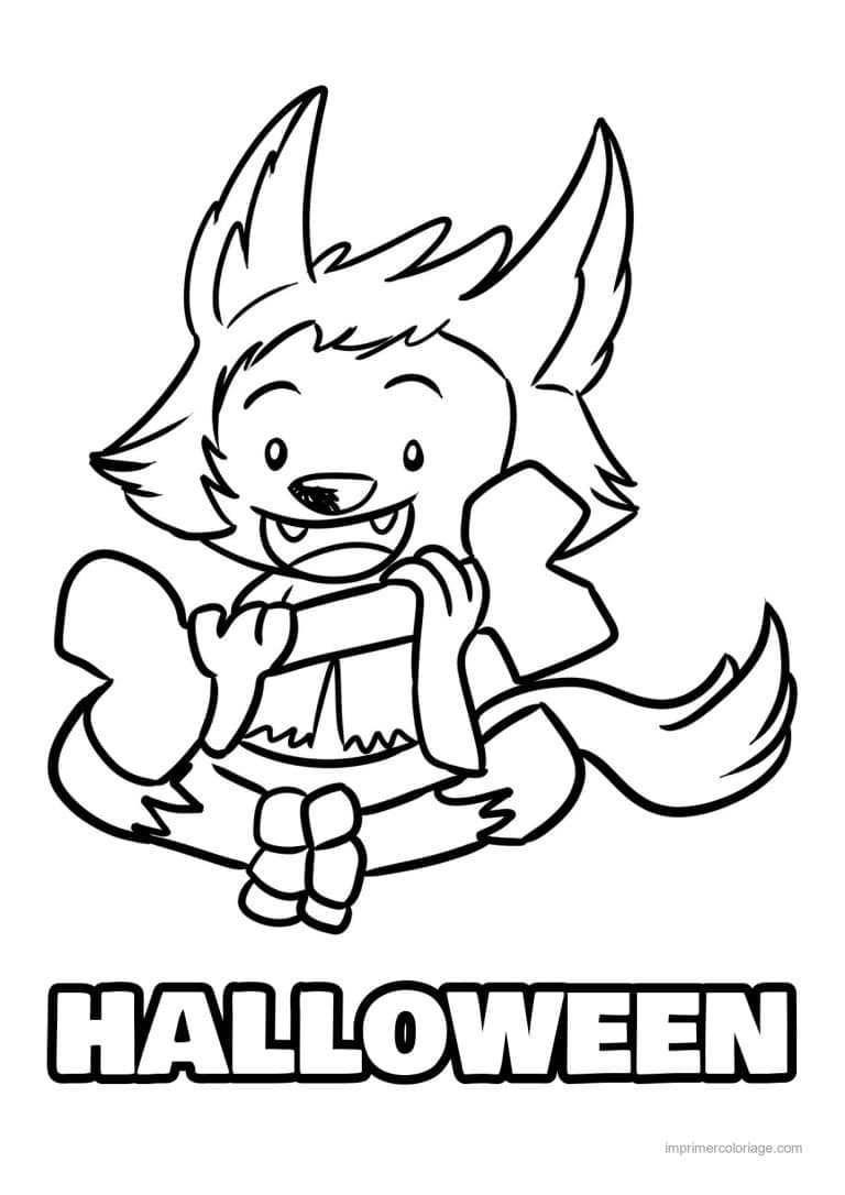 coloriage loup garou 08 - dessin gratuit &agrave; imprimer